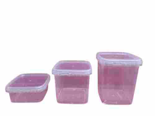 Plastic Disposable Square Shape Tamper Proof Container For Food