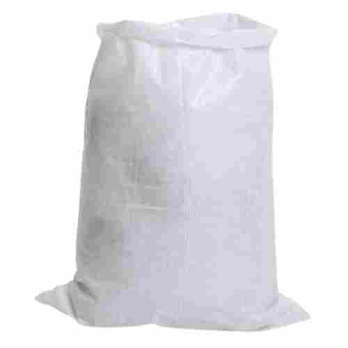 25 KG Load Capacity Polypropylene Plastic Material Plain Pattern White Woven Sack Bag