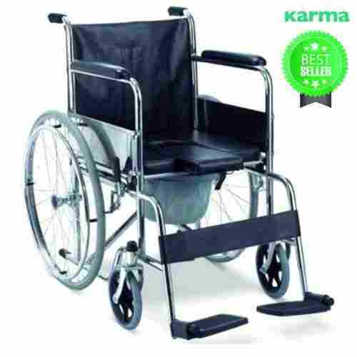 Karma Folding 18 Inch Seat Height Manual Wheelchair With Toilet Pot