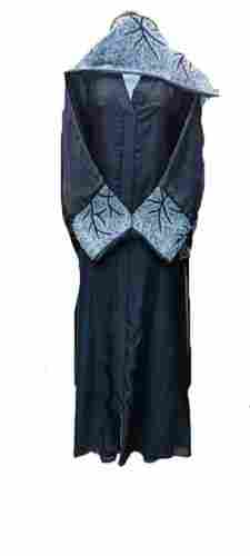 Full Sleeves Style Printed Logo Pattern Indian Wear Crepe Abaya For Women 
