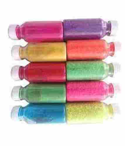 Round Shape Bottle Packed 25 Mesh Size All Colors Attractive Rangoli Powder