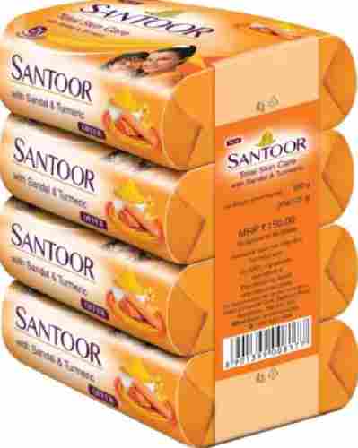 High Foam Sandal And Turmeric Anti Septic Santoor Soap Bar For Daily Use