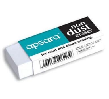 Rubber 3X1.5 Inches Soft And Dust Free Printed Cover Rectangular Eraser