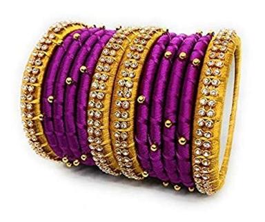 Fashion Women Attractive And Party Wear Violet Glass Bangles