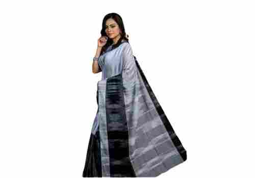 Ladies Washable Plain Casual Wear Cotton Silk Saree, 5.5 Meter Long 
