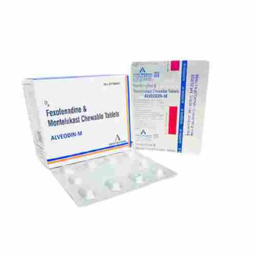 Alveodin-M Fexofenadine Hydrochloride And Montelukast Anti-Allergic Chewable Tablets