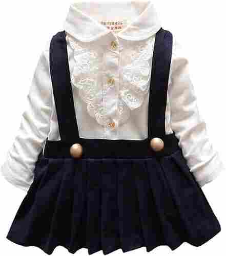 Full Sleeves Embroidered Shirt And Short Skirt Dress For Kids