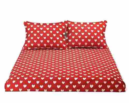 Washable Soft Cotton Printed Double Bed Sheet With 2 Pillowcase 