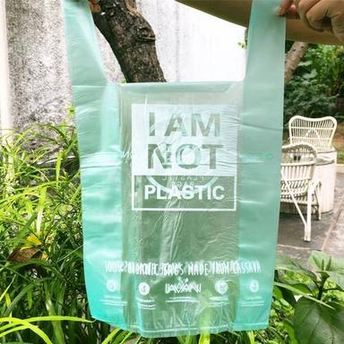 Biodegradable Light Weighted Printed Compostable U Cut Plastic Carry Bag 