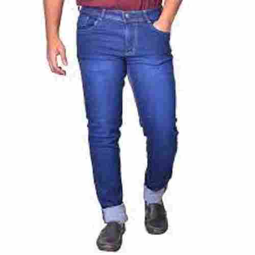Casual Wear Denim Material Plain Dyed Comfortable Straight Men'S Jeans 