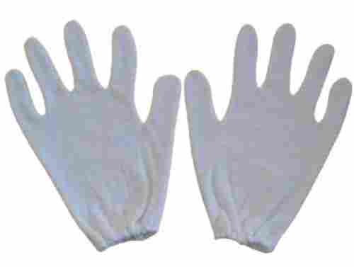 Plain Cotton Fabric Hosiery Full Fingered Hand Gloves For Industrial Purpose