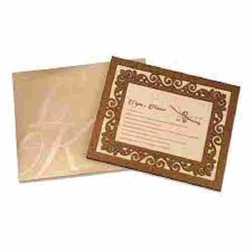 Brown Wedding Invitation Card Box