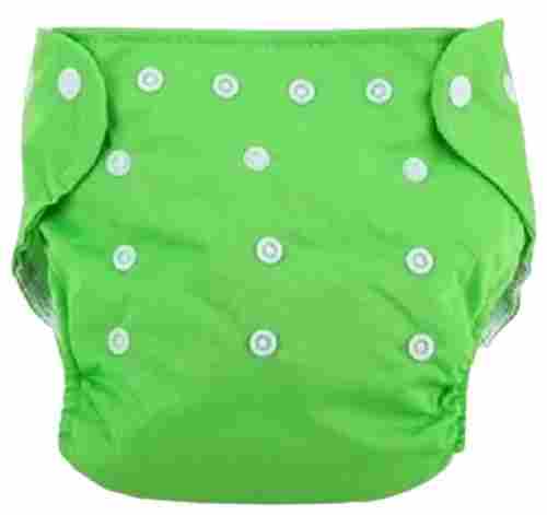 Comfortable And Adjustable Snap Buttons Reusable Green Printed Baby Cloth Diaper