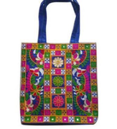 Mirror Work Fancy Handmade Pure Cotton Embroidered Bag Age Group: Suitable For All Ages