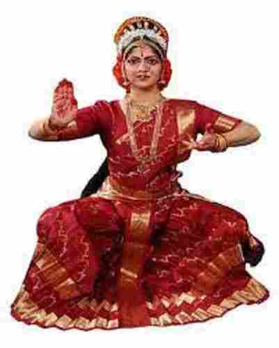 Breathable Elegant Traditional Bharatanatyam Dance Dress For Ladies