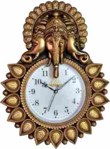 Moli Ganesh Wall Clock For Home Decoration, 24 X 31 X 5 Cm Dimension