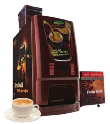 220 Volt 50 Watt Mild Steel Paint Coated Automatic Bru Coffee Vending Machine