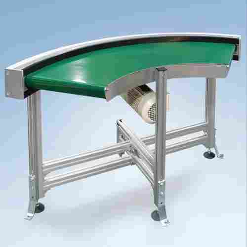 100KG/Ft Capacity 220 V Automatic 90 Degree Curve Belt Conveyor For Packaging Industry