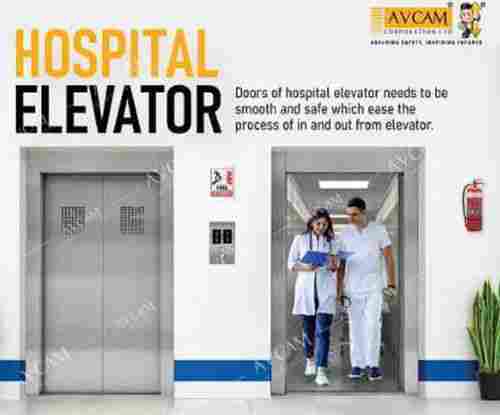 G+3 2 Pannel Hospital Elevator With Automatic Door And Stainless Steel Cabin