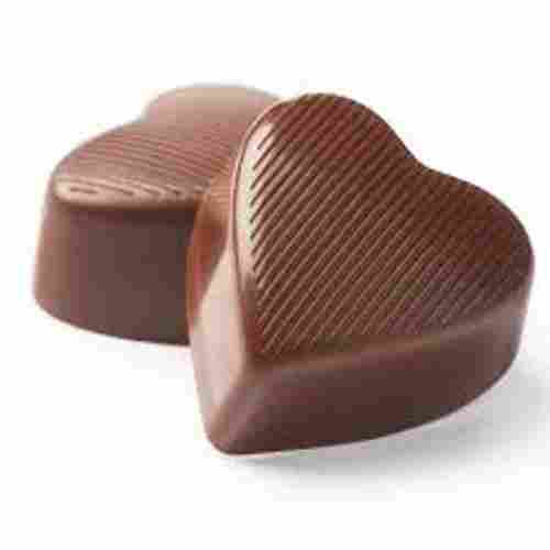 100 Percent Pure And Fresh Heart Shape Dark Brown Solid Chocolate