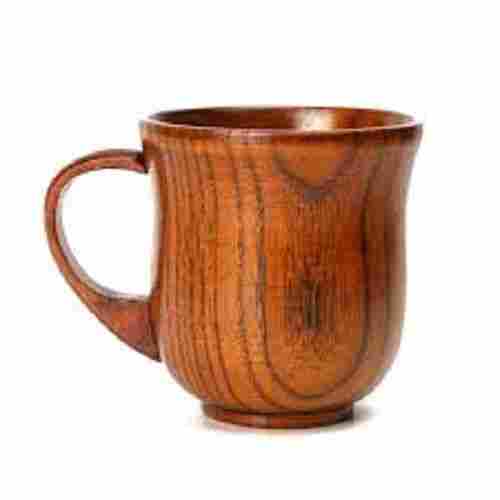 Eco Friendly Brown 12 Inch Size Polished Round Shape Wooden Cup