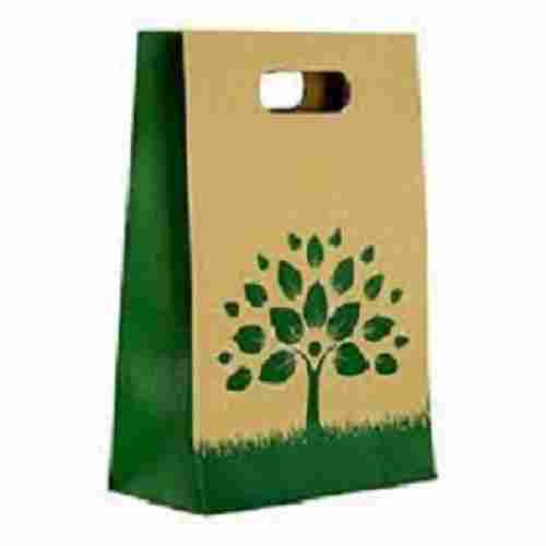 Easy To Carry Light Weight Kraft Paper Medium Size Screen Printing Paper Bag