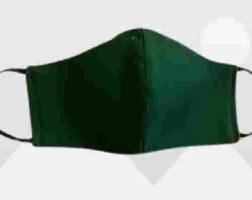 Recyclable Cotton Oval Shape Dark Green 2 Ply Face Mask 