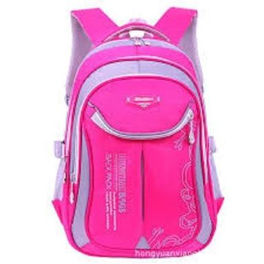 Water Proof Nylon Pink School Bag 