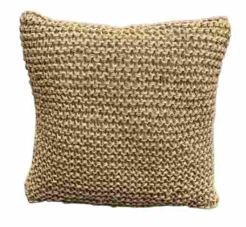 45x45 Cm Square Hand Knotted Plain Dyed Jute Cushion Cover