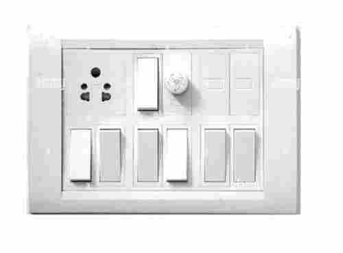 White Glossy Finish PVC Plastic Electrical Switch Board for Electrical Fitting