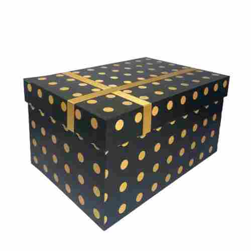 Matt Lamination Dotted Printed Rectangular Cardboard Corrugated Gift Box