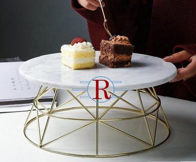 Modern Design Marble Top Cake Stand