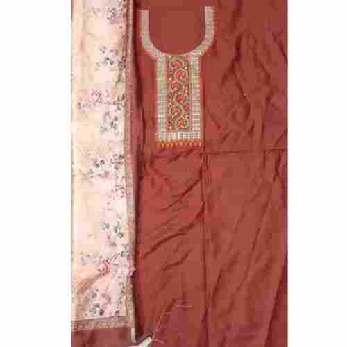 Casual Wear Printed Unstitched Cotton Silk Salwar Suit