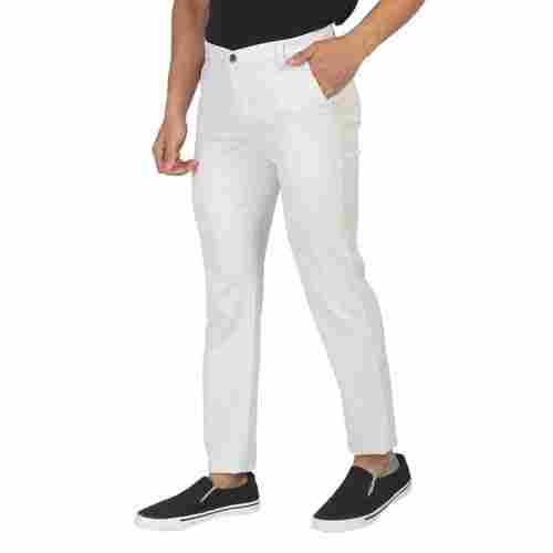 Regular Fit And Casual Wear Stretchable Plain Cotton Trouser For Mens