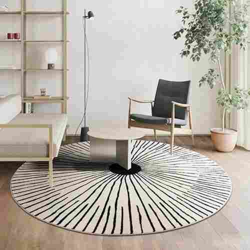 Handmade Geometrical Pure Woollen Round Tufted Carpet