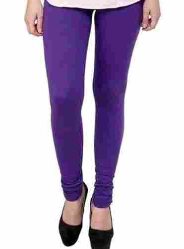 Casual Wear Plain Dyed Skin Friendly Soft Cotton Leggings For Ladies