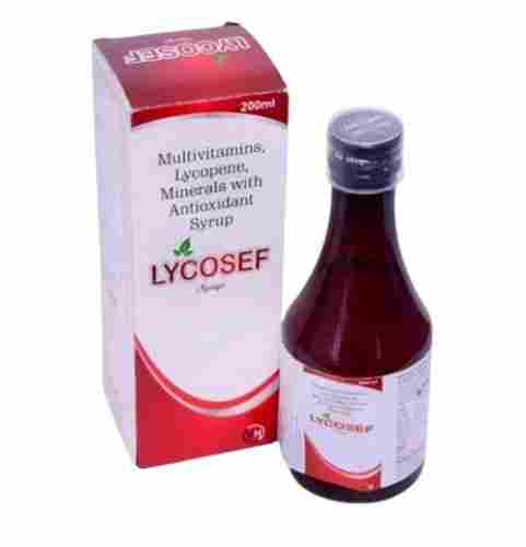 Multivitamins Lycopene, Minerals With Antioxidant Lycosef Syrup Pack Of 200ml