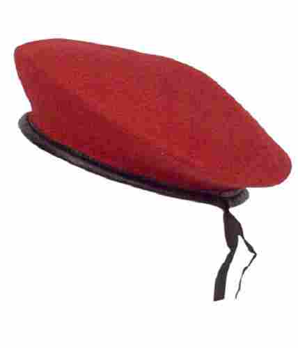 6 Inch Round Light Weight Washable Plain Woolen Beret Hat 