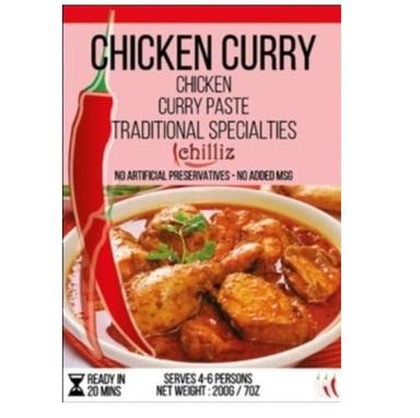 White Malaysian Chicken Curry Paste, Serves 4-6 Person, Ready In 20 Minutes