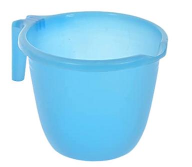 Blue A  14X14X12 Cm 1.5 Liter Round Plain Polypropylene Plastic Bath Mug