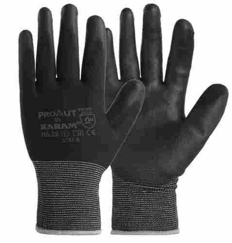 Comfortable Leather And Nylon Full Finger Industrial Plain Safety Gloves