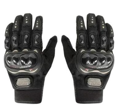 Black Reusable Water Proof Full Finger Hand Safety Leather Motorcycle Gloves