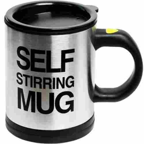 11.5X8.7 CM 350 Gram 4 MM Thick Stainless And Plastic Body Self Stirring Mug