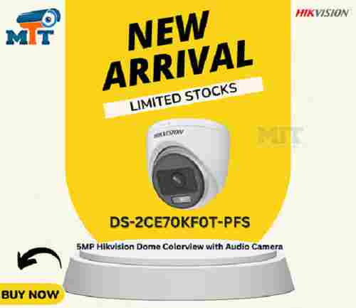 Hikvision 5 MP Colorview Night Vision Dome Camera With Audio