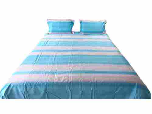 Breathable Stripped Printed Pattern 100% Cotton Double Bed Sheet