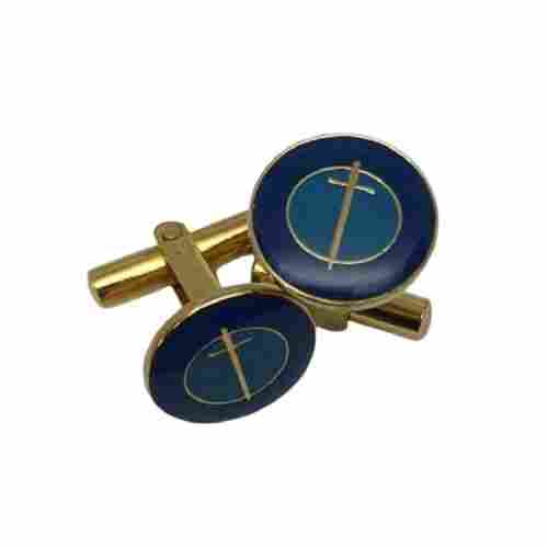 30 Mm Copper Alloy Designer Brass Cufflinks Set For Engagement And Party