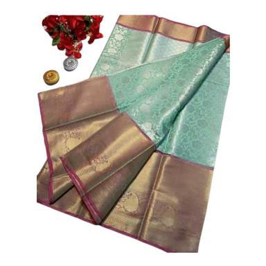 All Seasons Appealing Look Silk Fancy Saree With Zari Work And Attractive Color