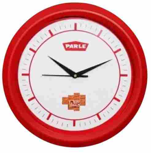 450 Grams 14 Inches Round Polished Glass And Plastic Wall Clock