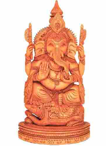 7 Inch Brass Polished Decoration Ganesh Idols