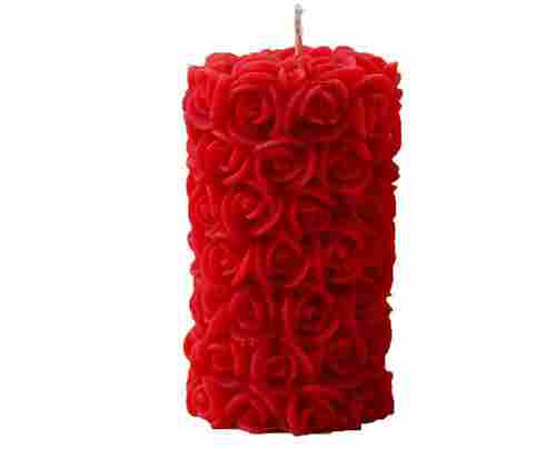 Rose Shape Paraffin Wax Cotton Wick Designer Candle For Parties And Home Decoration